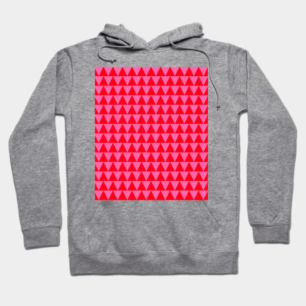 Pink Zig Zag Design with Red Hoodie by OneThreeSix